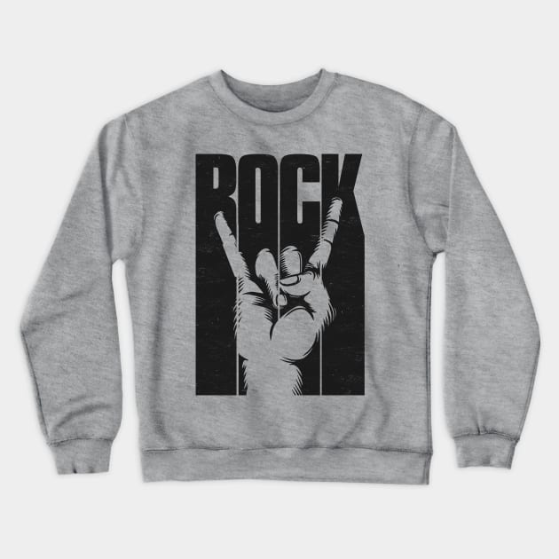 Rock And Roll Hand Sign for Rock Music Lovers Crewneck Sweatshirt by TwistedCharm